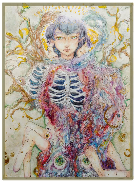 Phantom - Watercolor and oil based coloring pencil